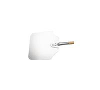 Vogue Pizza Peel 305mmx355mm Aluminium Cutter Slicer Blades Wooden Handles | Long wooden handle keeps hands safely clear of commercial pizza oven heat while ensuring smooth, balanced baking control.
