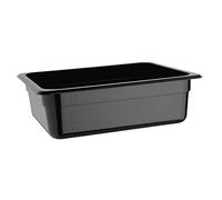 Vogue 1/2 Gastronorm Container 100mm 6 Litre Black Catering Food Storage Pan