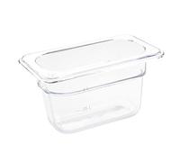 Vogue Polycarbonate 1/9 Gastronorm Container 100mm Clear