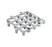 Vogue Plastic Dunnage Floor Rack (Pack of 2), Grey, Polypropylene Plastic Floor Hygienic Food Storage Rack, Size: 40(H)x335(W)x335(D)mm, Commercial & Home Use, CF205