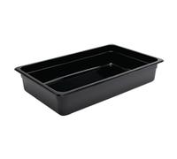 Vogue Polycarbonate 1/1 Gastronorm Container 100mm Black - [U455]