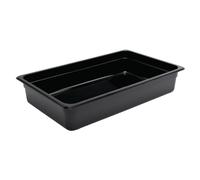 Vogue Polycarbonate 1/1 Gastronorm Container 100mm Black - U455