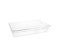 Vogue Polycarbonate 1/1 Gastronorm Container 100mm Clear - [U225]