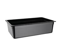 Vogue Polycarbonate 1/1 Gastronorm Container 150mm Black - U456