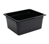 Vogue 1/2 Gastronorm Container Made of Polycarbonate in Black - 8.8L