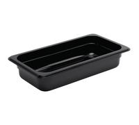 Vogue Polycarbonate 1/3 Gastronorm Container 65mm Black - U462
