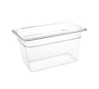 Vogue U238 Polycarbonate 1/4 Gastronorm Container, Clear, 150 mm Length, 3.7L Capacity