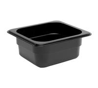 Vogue Polycarbonate 1/4 Gastronorm Container 150mm Black - U468