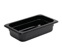 Vogue 1/4 Gastronorm Container 65mm 1.6 Litre Black Catering Food Storage Pan