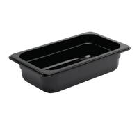 Vogue Polycarbonate 1/4 Gastronorm Container 65mm Black - U466