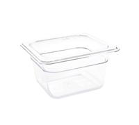 Vogue Polycarbonate 1/6 Gastronorm Container 100mm Clear - [U240]