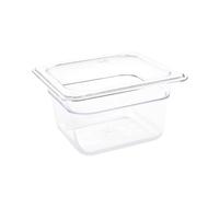 Vogue Polycarbonate 1/6 Gastronorm Container 100mm Clear - U240