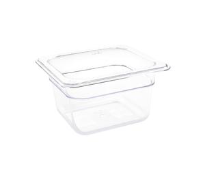 Vogue Polycarbonate 1/6 Gastronorm Container 100mm Clear - U240
