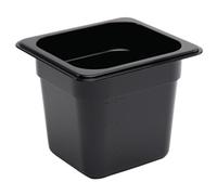 Vogue Polycarbonate 1/6 Gastronorm Container 150mm Black