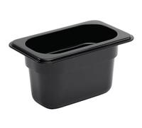 Vogue Polycarbonate 1/9 Gastronorm Container 100mm Black - [U473]
