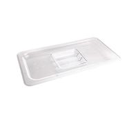 Vogue Polycarbonate Plastic 1/3 Gastronorm Lid Clear - Cover Lid for Containers U246, White