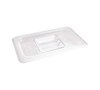 Vogue U247 Polycarbonate 1/4 Gastronorm Lid, 265 mm L x 162 mm W, Clear
