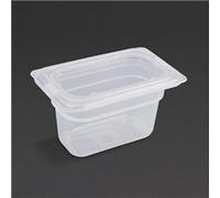 Vogue Polypropylene 1/9 Gastronorm Container with Lid 100mm (Pack of 4) - GJ529