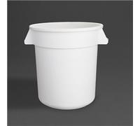 Vogue Polypropylene Round Container Bin White 38Ltr