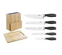 Vogue Prep Like A Pro 5-Piece Knife Set w Knife Block Chopping Board