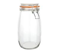 Vogue Preserve Jar - 1500ml | Airtight rubber seal preserves freshness of ingredients, with a sturdy metal clasp for secure everyday kitchen storage.