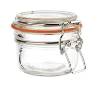 KitchenCraft Home Made 125 ml Glass Jar with Lid and Airtight Clip Seal, 4.5 fl oz Terrine Jar
