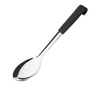 Vogue Professional Black-Handled Large Serving Spoon | 340mm | Stainless Steel | Dishwasher Safe | CS910
