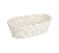 Vogue Rattan Oval Proving Basket, Ivory, Size: 250x150x80 mm, Capacity: 1.55 Litre, Basket for Proving Bread Dough, Dust with Flour Before Use, Dry Clean with Brush, FT838