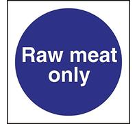 Vogue Raw Meat Only Sign - 100x100mm 4x4" (Self-Adhesive)