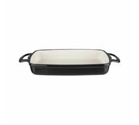 Vogue Rectangular Casserole Dish in Black Made of Cast Iron 1.8Ltr