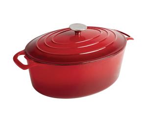 Vogue Red Oval Casserole Dish 5Ltr - GH313