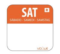 Vogue Removable Colour Coded Food Labels Saturday (Pack of 1000) - L936