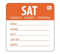 Vogue Removable Day of the Week Label Saturday (Pack of 500) - L071