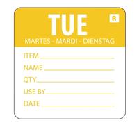 Vogue Removable Day of the Week Label Tuesday (Pack of 500) - L067