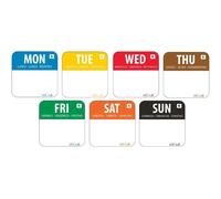 Vogue Removable Day of the Week Labels Residue Free Sticker - Pack of 7000