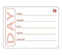 Vogue Removable Prepped Food Labels for Easy Identification 2in Pack of 500