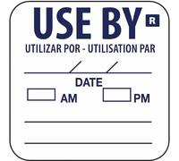 Vogue Removable 'Use By' Labels Self Adhesive Highly Visible Sign - Pack of 1000