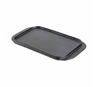 Vogue Reversible Double Griddle Made of Cast Iron with Ribbed Flat Sides 48x26cm