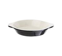Vogue Black Round Gratin Dish 30X150mm 400ml Cast Iron Baking Roaster