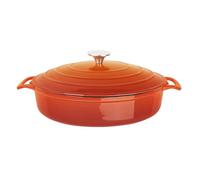 Vogue Round Saute Pan Orange Frying Skillet Commercial Kitchen Cookware - 28cm