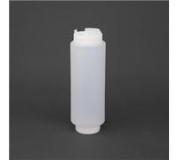 Vogue Sauce Rotation Squeeze Bottle 570 ml/20 oz, Clear, Material: Polyethylene, Easy Fill & Dispense Design, Anti-Drip, Commerical & Home Kitchen Use, CP068