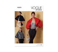Vogue Sewing Pattern V2078A Misses' Bolero and Capes A (XS-S-M-L-XL)