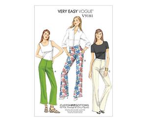 Vogue Sewing Pattern V9181 Misses’ Custom-Fit Bootcut Trousers
