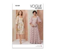 Vogue Sewing Patterns V2109U5 Misses' Gown in Two Lengths U5 (16-18-20-22-24)