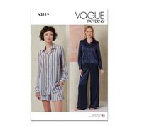 Vogue Sewing Patterns V2119A Misses' Pajamas A (S-M-L-XL-XXL)