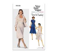 Vogue Sewing Patterns V2122B5 Misses' Knit Jacket, Belt, Skirt and Top by Diane von Furstenberg B5(8-10-12-14-16)