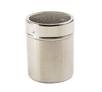 Vogue Shaker With Fine Mesh 275ml 7X9cm Stainless Steel Cruet Pot Kitchen | Delivers an even dusting of cocoa or sugar on coffees and cakes; smooth construction ensures effortless washing.