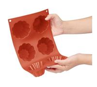 Vogue Silicone Brioche Mould 6 Cup - Baking Molds for Desserts, Jelly, Candy JA310