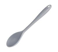 Vogue Silicone High Heat Cooking Spoon Grey - 275mm 10 3/4" | Protects non-stick cookware from scratches, with an extra-long handle for safe stirring in commercial kitchens.