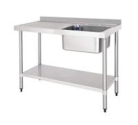 Vogue Single Bowl Sink L/H Drainer St/St - 1000x600mm 39 1/3x23 5/8"